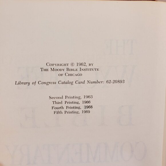 The Wycliffe Bible Commentary Hardcover Book Moody Press 1969 Fifth Printing - Picture 4 of 16